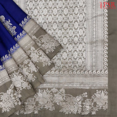 Royal Blue Mango Silk Saree