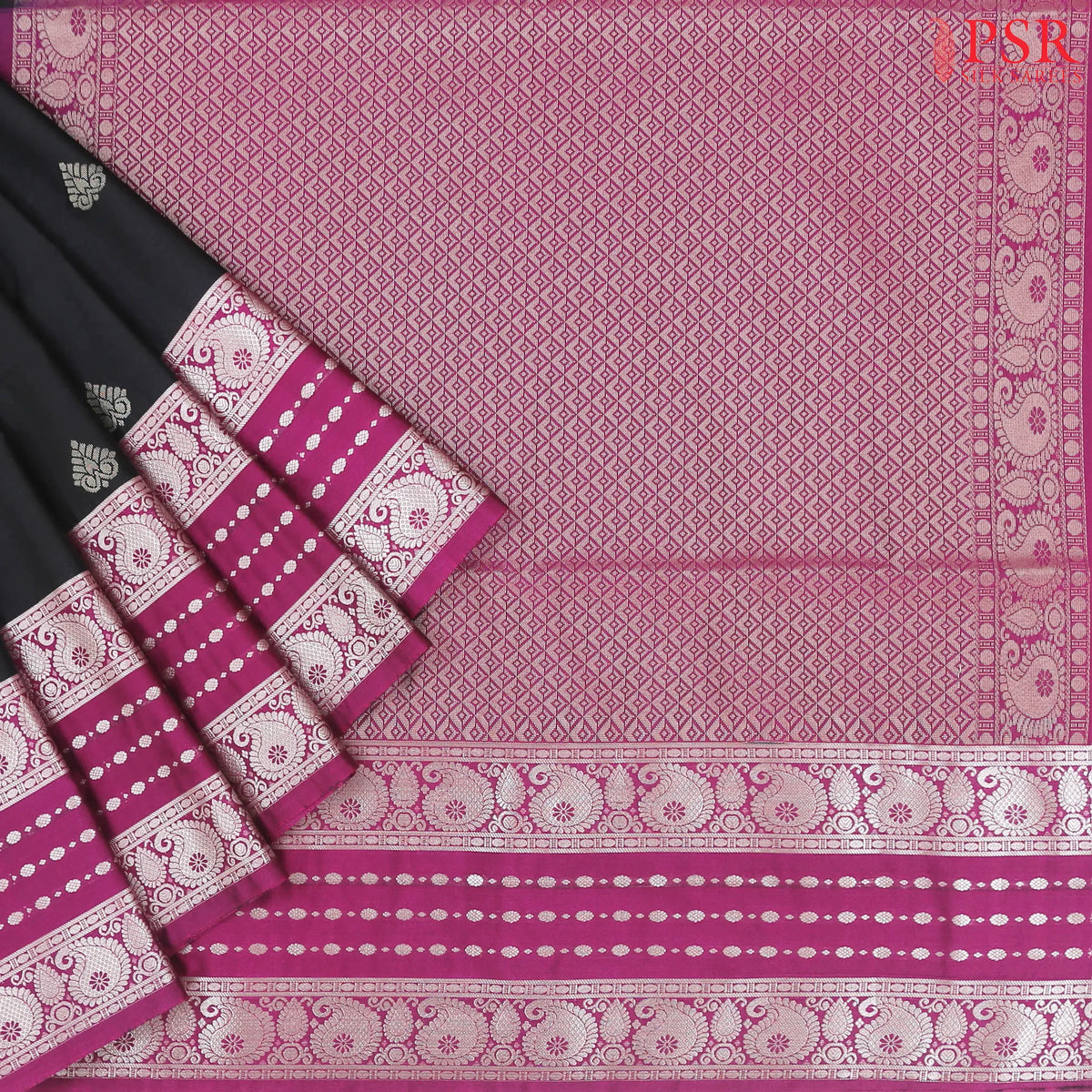 Black Soft Art Silk Saree