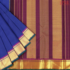 Dark Blue & Black Kanchipuram Silk Saree