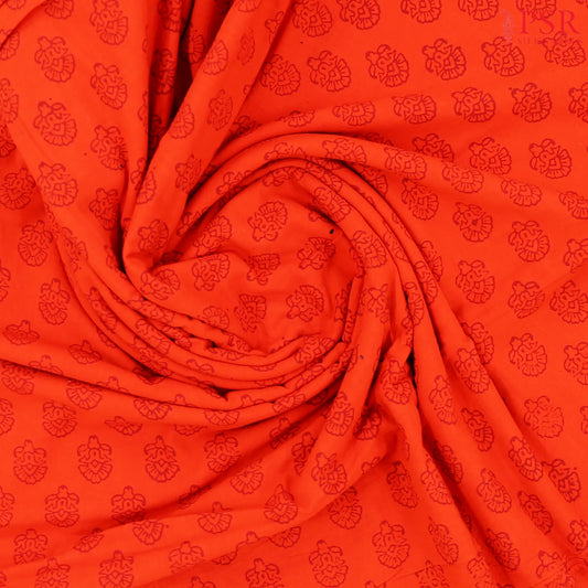 Vermilion Cotton Print Running Material