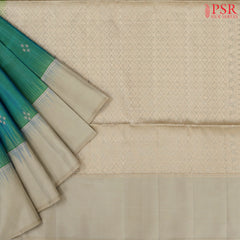 Turquoise Teal Soft Silk Saree