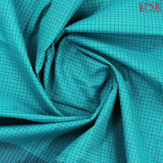 Cyan Blue Kanchi Cotton Saree