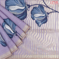 Lavender Ghicha Cotton Saree