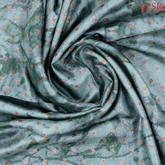 Cadet Blue Banaras Tussar Silk Saree