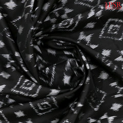 Black Pochampally Soft Silk Saree
