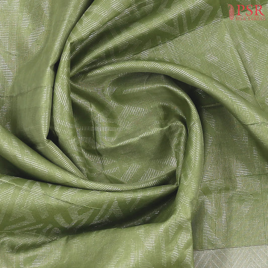 Asparagus Green Soft Silk Saree