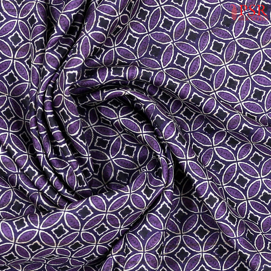 Purple & Violet Semi Tussar Saree