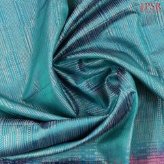 Teal Blue Soft Silk Saree