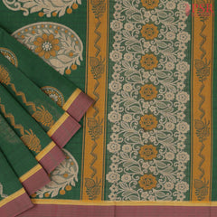 Dark Green Kovai Cotton Saree