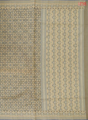 Olive Grey Banaras Silk Cotton Saree