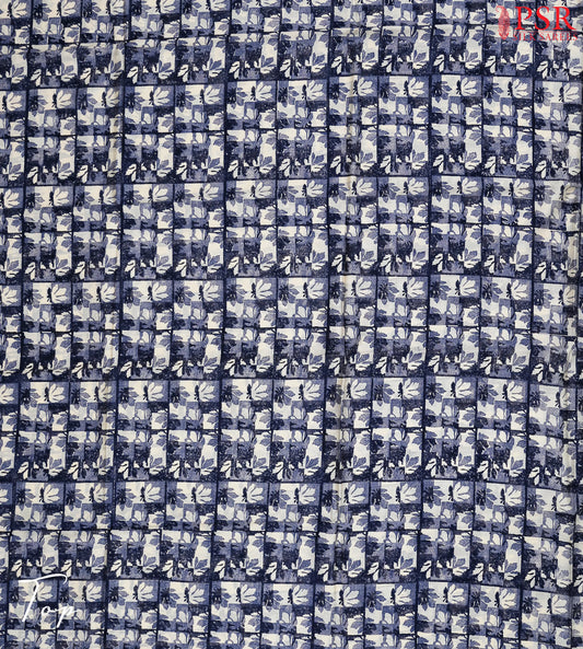 Dark Blue Assam Silk Dress Material
