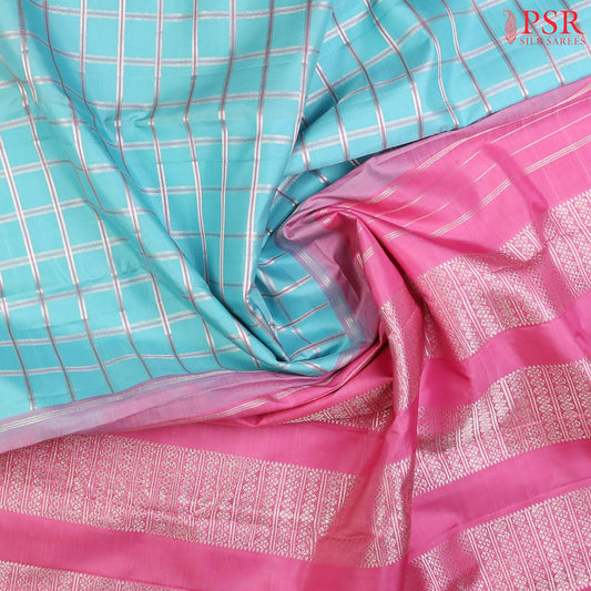 Light Blue Kanchipuram Silk Saree