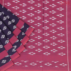 Dark Violet Ikkat Cotton Saree