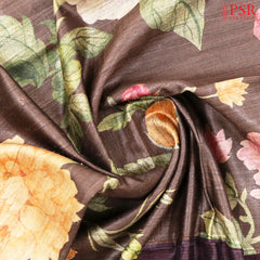 Brown Kadhi Tussar Silk Saree