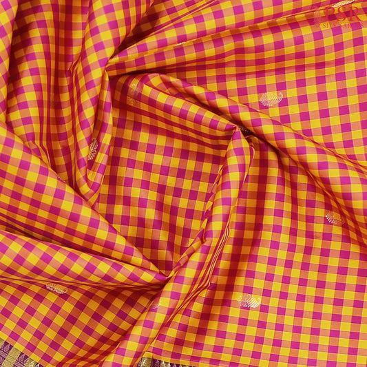 Magenta & Yellow Fancy Kanchipuram Silk Saree