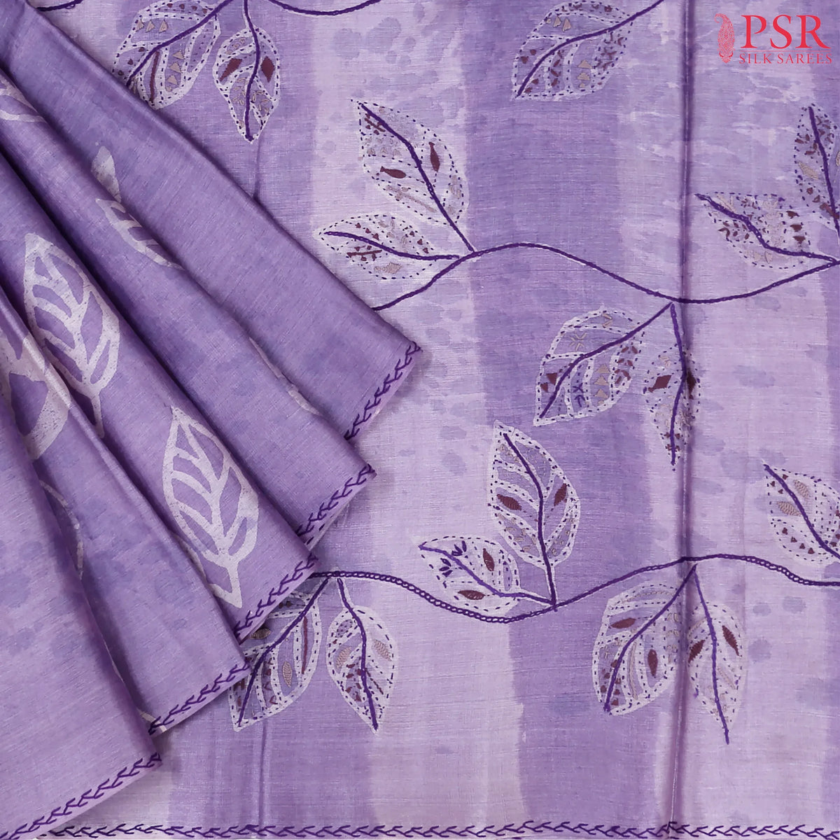 Lavender Kadhi Tussar Silk Saree