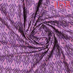 Amethyst Purple Semi Tassar Ikkat Print Running Material