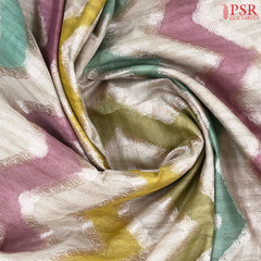 Beige & Multicolor Silk Cotton Saree