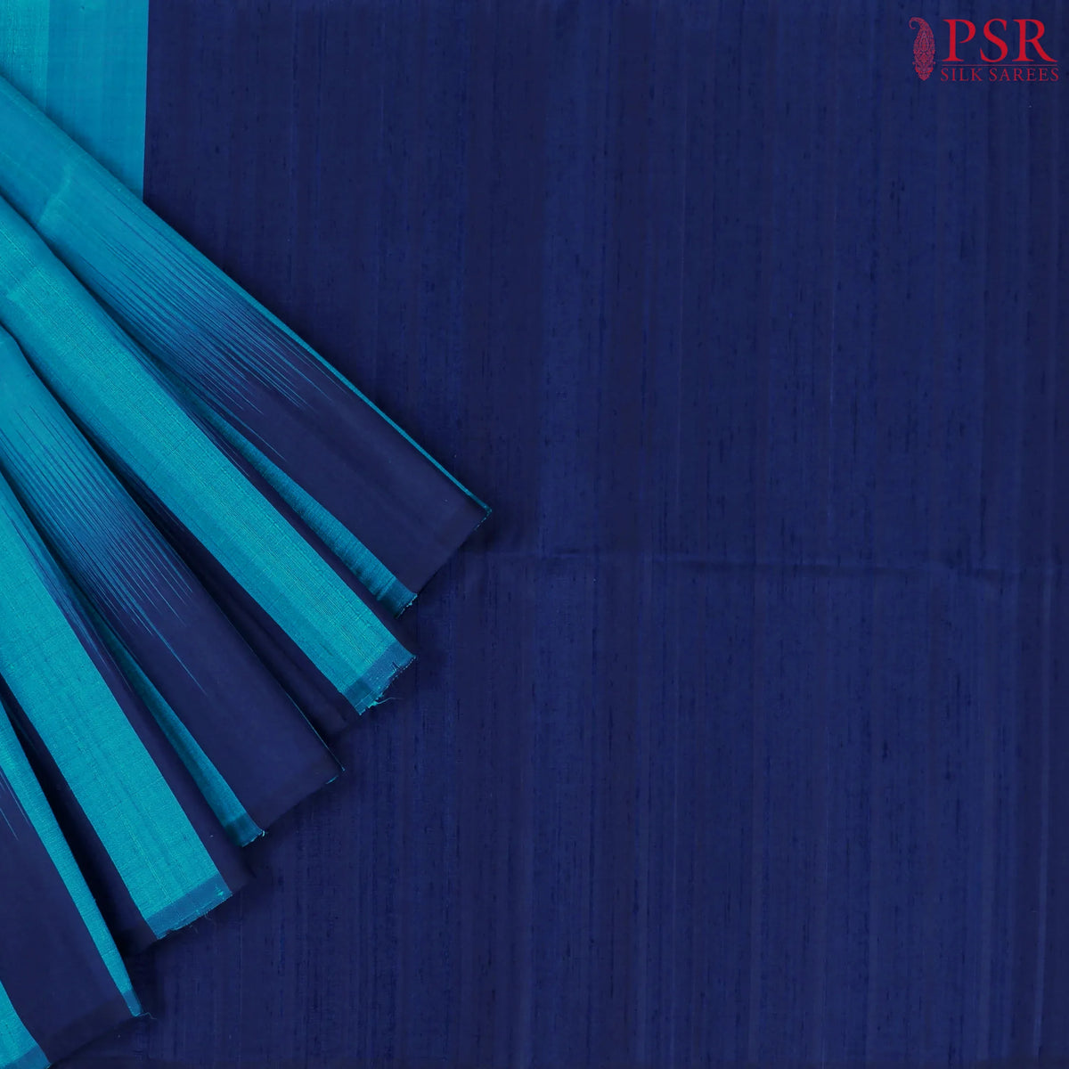 Cyan Blue Soft Silk Saree