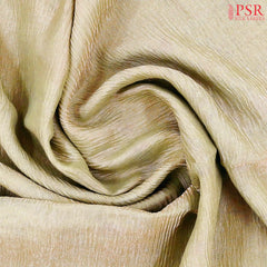 Mellow Yellow Crushed Tissue Silk Saree