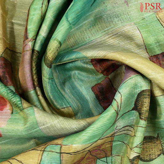Pistachio Green Tissue Saree
