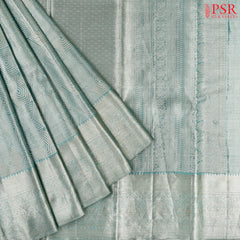 Pearl Aqua Kanchipuram Tissue Silk Saree