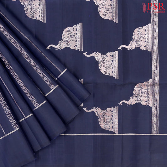 Dark Blue Soft Silk Saree