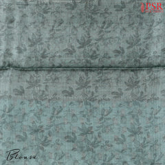 Cadet Blue Banaras Tussar Silk Saree