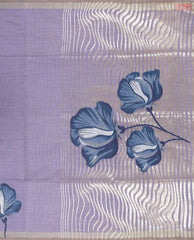 Lavender Ghicha Cotton Saree