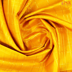 Amber Yellow Kanchipuram Silk Saree
