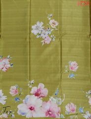 Olive Mustard Semi Tassar Dress Material