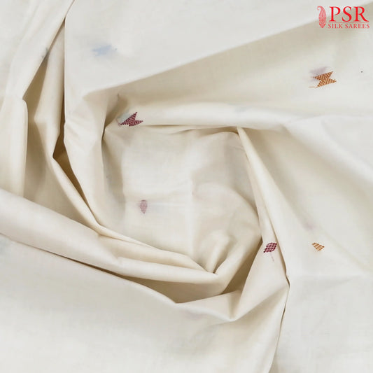 Off White Kalakshetra Kovai Cotton Saree