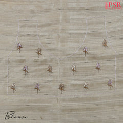 Beige Kosa Embroidery Saree