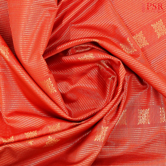 Fiery Red Soft Art Silk Saree