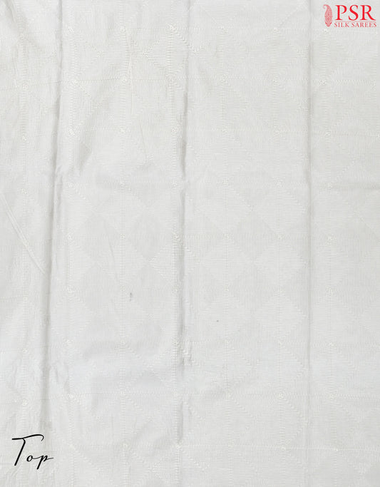 Off White Silk Cotton Dress Material