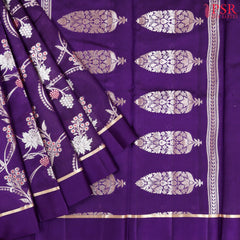Violet Chiniya Silk Saree