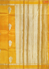 Yellow Chiniya Silk Saree