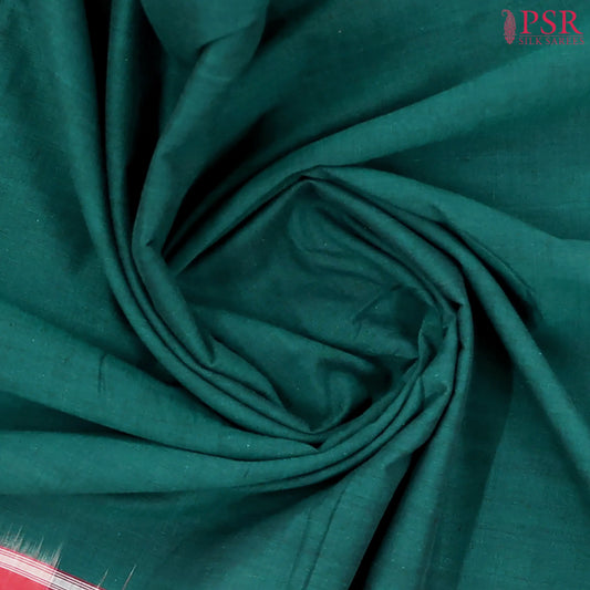 Dark Green Ikkat Cotton Saree