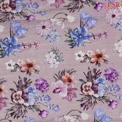 Pale Mauve Crushed Tissue Silk Saree