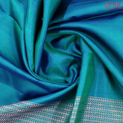 Peacock Blue Kanchipuram Silk Saree