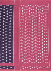 Dark Violet Ikkat Cotton Saree