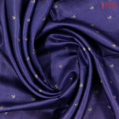 Navy Blue Banaras Tussar Silk Saree
