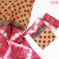 Rouge Pink Cotton Dress Material