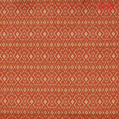 Orange Semi Tassar Ikkat Print Running Material