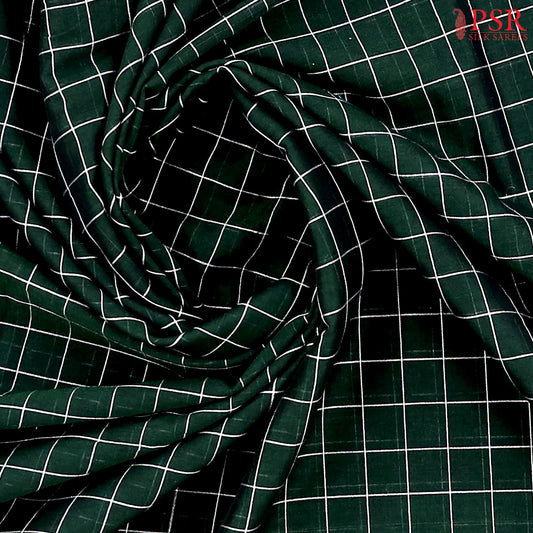 Dark Green Byloom Cotton Saree
