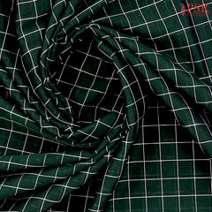 Dark Green Byloom Cotton Saree