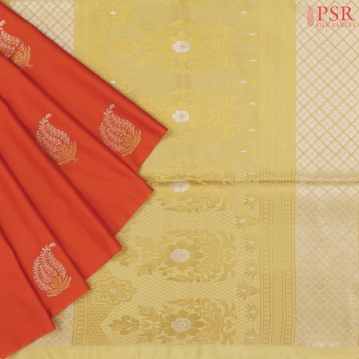 Saffron Soft Art Silk Saree