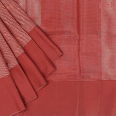 Red Semi Chiniya Saree