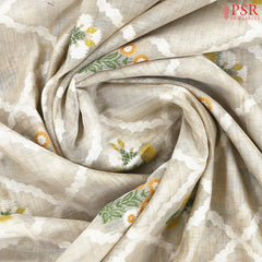 Beige Ghicha Cotton Saree