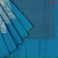 Peacock Blue Kanchipuram Silk Saree